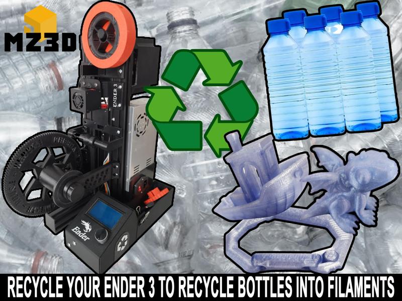 The Recreator 3D Vertigo by MZ3D.it - Printer filament from plastic bottles