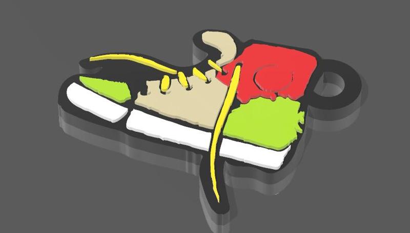 Key ring Floricienta (slipper)