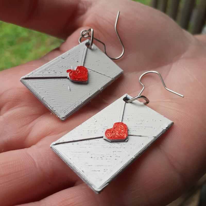 Love letter earrings