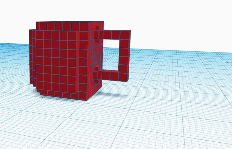 Functional Pixellated Mug