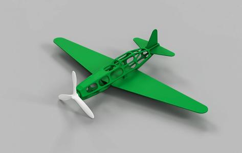 Hand-thrown propeller airplane