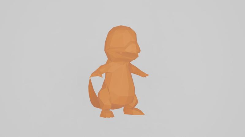 Pokemon Charmander low poly