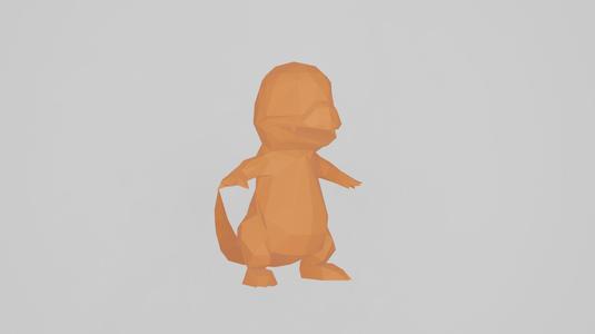 Pokemon Charmander low poly