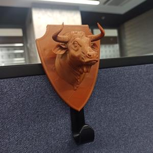 Bull head for wall