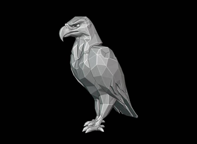Low Poly Eagle K150 Gift Bust Figure Unique & Detailed 3D Print Model