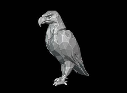 Low Poly Eagle K150 Gift Bust Figure Unique & Detailed 3D Print Model