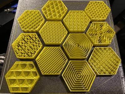 Infill pattern sample hexagon collection