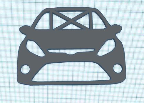 Ford Fiesta MK7 Rally keyring