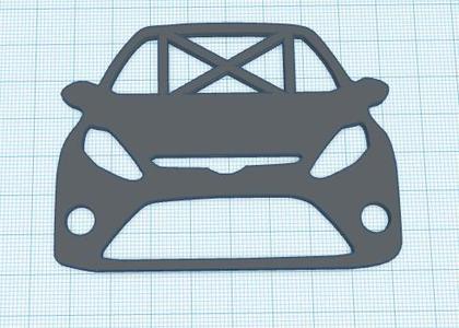 Ford Fiesta MK7 Rally keyring