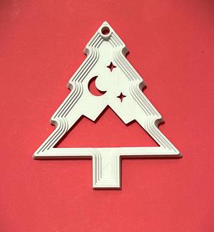Christmas Ornament - Tree with Mountains