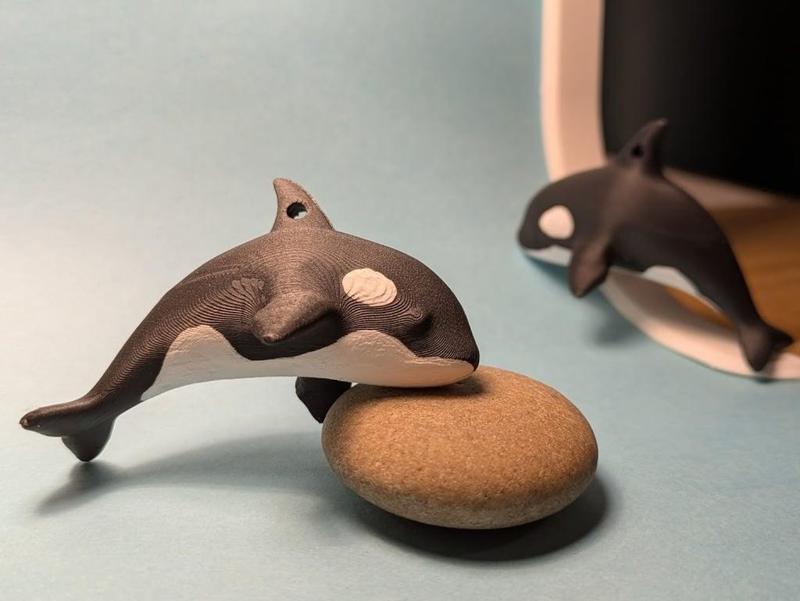 Cute Orca Keychain
