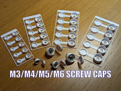 Screw Cap Kit Cards for M3, M4, M5 and M6 Panhead Screws