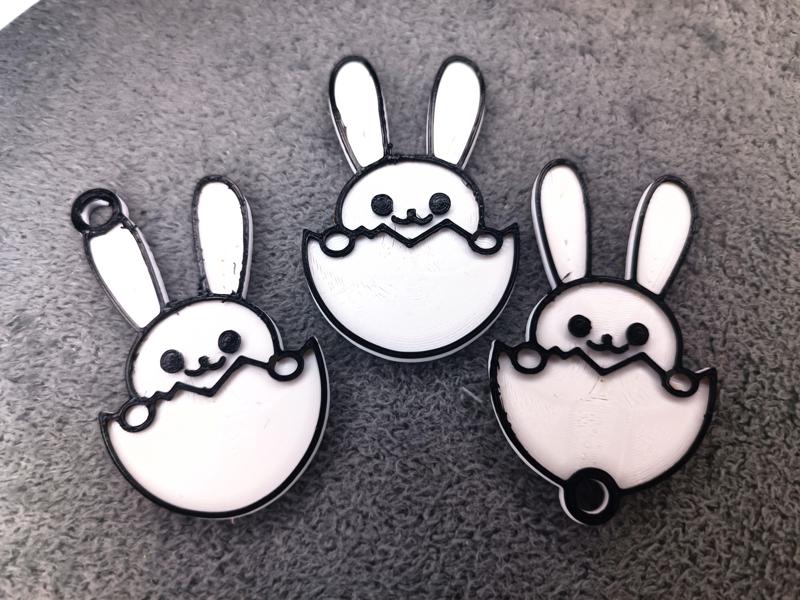 Easter Bunny Keychain