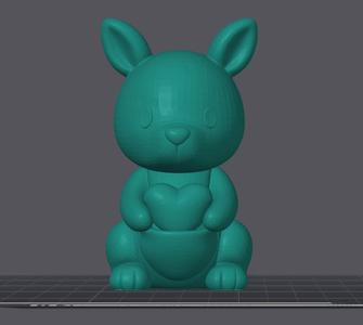 Kangaroo with heart-Cute Kangaroo with Heart