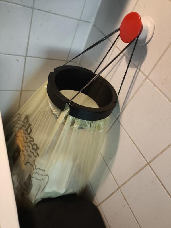 NL plastic recycling collection bag holder.