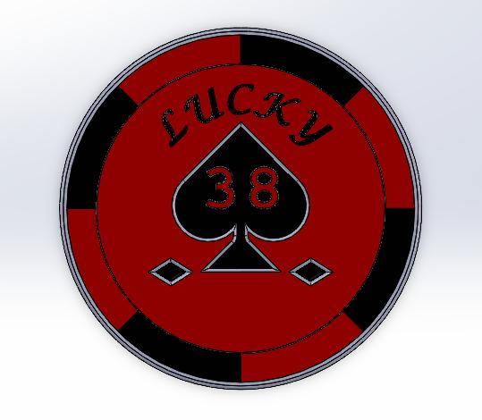 Lucky 38 Poker Chip