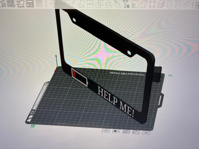 HELP ME EV License Plate Frame