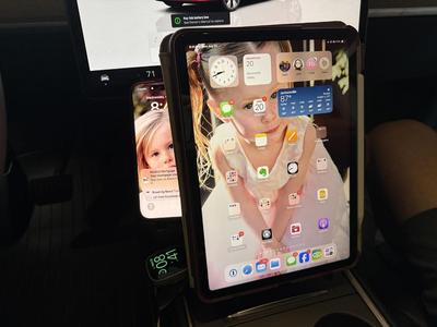 Tesla Model Y phone, MagSafe,  Apple Watch and extra shelf