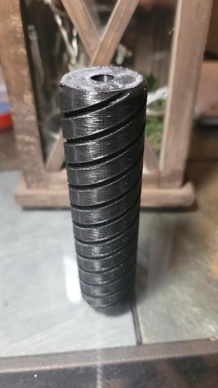 Replica Airsoft Silencer Spiral With 14mm Negative Threads