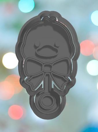 Baby  Shower Duck Rattle Cookie Cutter