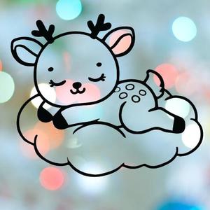 Deer Boy Sleeping On Cloud Cookie Cutter