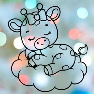 Giraffe Girl Sleeping On Cloud Cookie Cutter