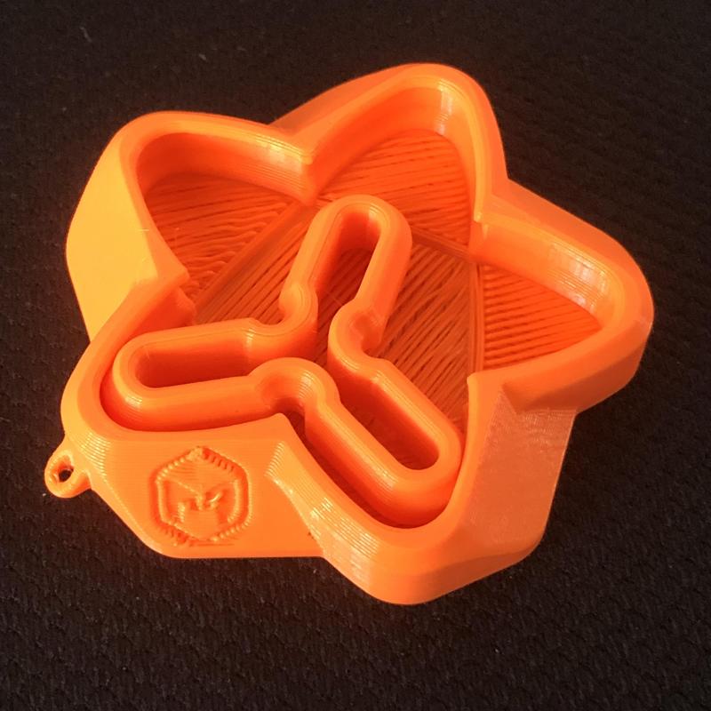 Keychain - Eccentric Stars (Print-in-Place)