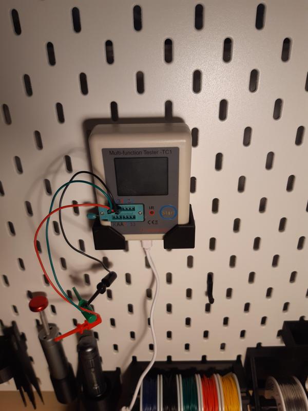 Open bottom holder for Ikea Skådis/Skadis.