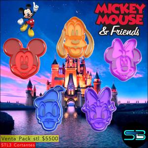 Mickey and his friends set x 5 cutters - cookie cutter