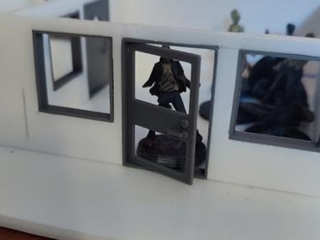 Door and door frame for foamcore terrain