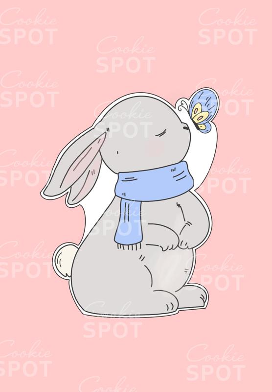 Bunny with a Butterfly Cookie Cutter
