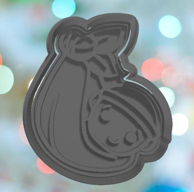 Baby Shower Baby In Blanket with Beanie Cookie Cutter