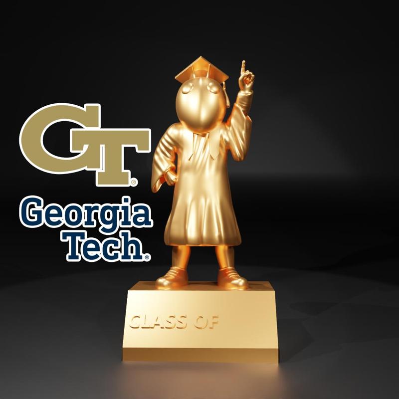GRADUATION MASCOT Georgia Tech university - 3D PRINT