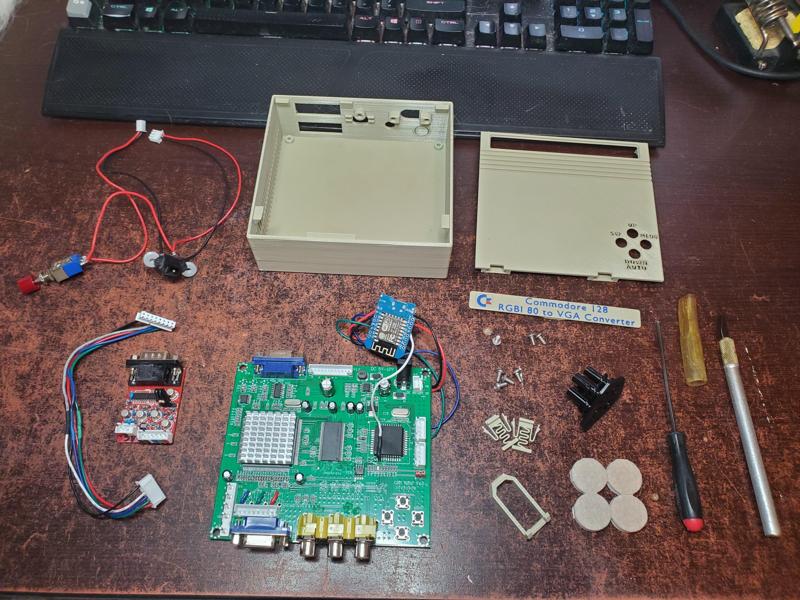 Commodore 128 RGBI-to-RGBA adapter project