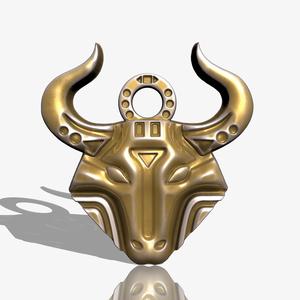 Buffalo head pendant C M02