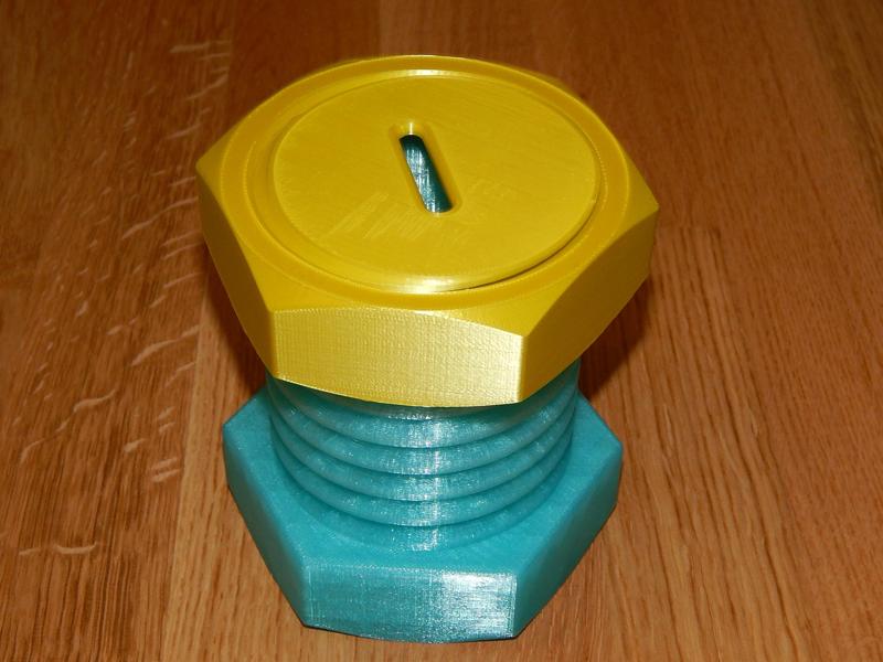 Schraube Mutter Spardose | Bolt Nut moneybox