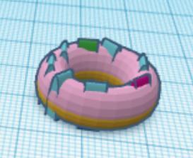 donut with sprinkles/hundreds & thousands