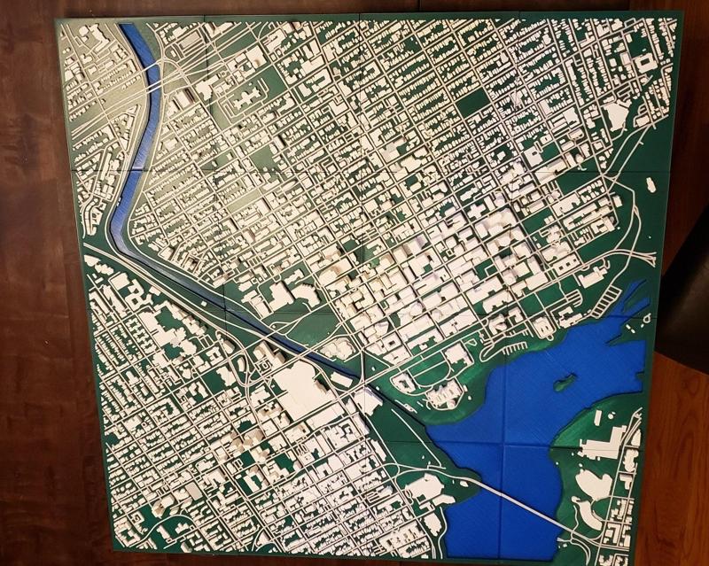 3D Ottawa | Digital Files | 3D STL File | Ottawa 3D Map | 3D City Art | 3D Printed Landmark | Model of Ottawa Skyline | 3D Art