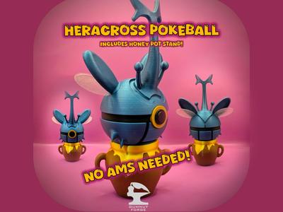 Heracross Pokeball & Honey Pot Stand - MULTIPART -