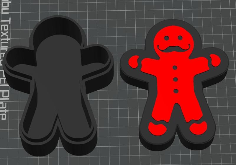 Gingerbread Moustache Box Christmas