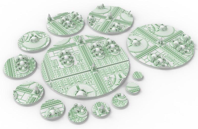 Cinan haven - 183 Round & Oval & Hexagonal bases for wargame set 2