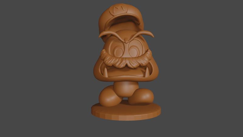 Mario inspired, Goomba Mario, Tabletop DnD miniature
