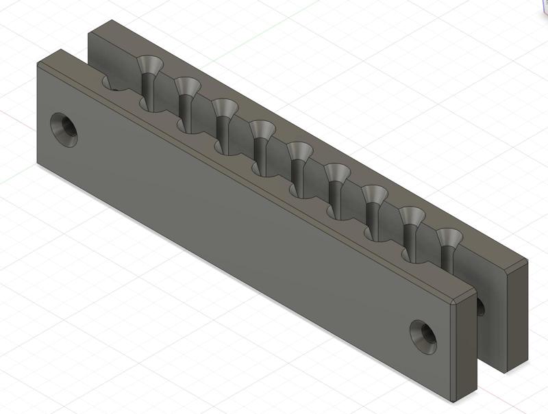 9x Filament Bowden Tube Holder for ERCF v2