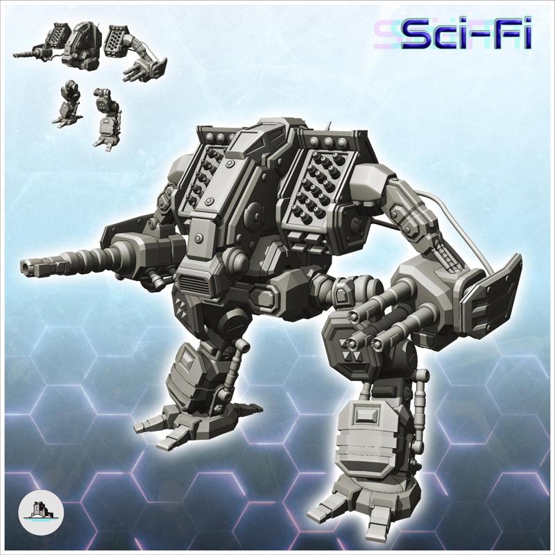 Vixmir combat robot (2) - Future Sci-Fi SF Post apocalyptic Tabletop Scifi Wargaming Planetary exploration RPG