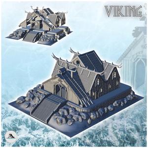 Viking city center - Alkemy Lord of Rings War of the Rose Warcrow Saga 28mm 15mm