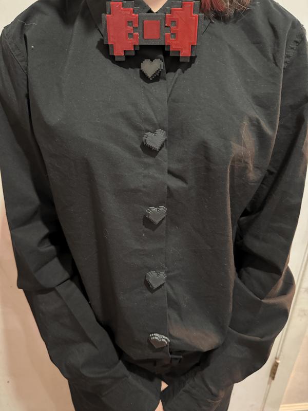 8 bit heart button cover