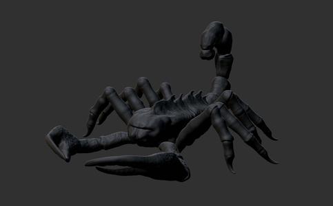Realistic Scorpion monster figure stl file