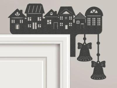 Christmas Town Door Corner Topper