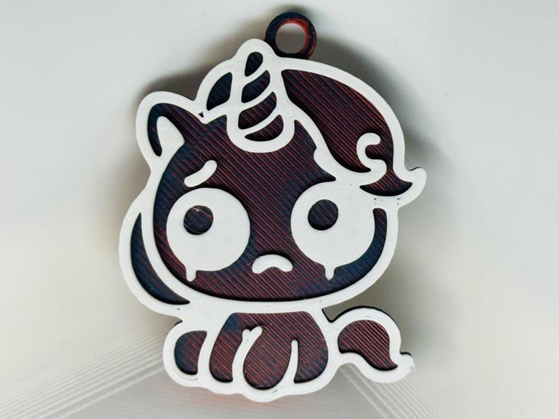 Sad Unicorn Keychain