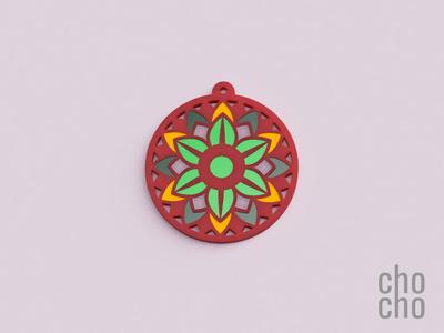 Multicolor Christmas Flower Ornament